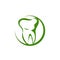 Dental clinic logo. unique. modern effect. clean. icon. vector