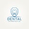 Dental clinic minimalist line art logo design
