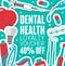 Dental clinic vector loyalty discount voucher