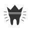 Dental crown glyph icon