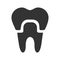 Dental crown glyph icon
