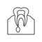 Dental cyst line outline icon