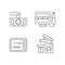 Dental devices linear icons set