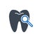 Dental Diagnostic Glyph Icon