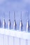 Dental drill attachment set on gray background