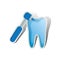 dental drill drilling on tooth. Vector illustration decorative design