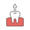 Dental extraction color icon