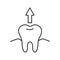 Dental extraction linear icon