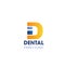 Dental family clinic vector letter D icon