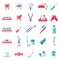 Dental Flat Icons Set