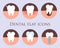 Dental flat vector icons