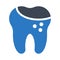 Dental glyph color vector icon