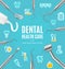 Dental Health Care Concept Banner Card with Realistic 3d Detailed Elements. Vector