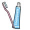 Dental hygiene, toothpaste and toothbrush, vector illustration