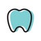 Dental icon desgin, simple tooth symbol isolated on white background