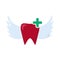 Dental icon. Tooth with pain wings vector illustration design isolated