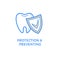 Dental icon. Tooth with a shield and a check mark isolated on white.