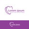 Dental icon trendy and modern dental symbol with color purple