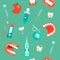 Dental Icons set vector dentist tools dentistry and orthodontics stomatology equipment toothbrush and toothpaste. Teeth