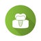 Dental implant flat design long shadow glyph icon