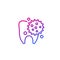 dental infection icon, line vector