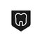 Dental, insurance, shield, tooth icon - Vector. Insurance concept vector illustration.