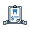 Dental, invoice icon. Simple vector sketch