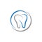 Dental logo abstract with swoosh vector