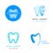 Dental logos templates. Abstract vector teeth signs.