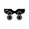 Dental loupes black glyph icon