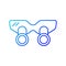 Dental loupes gradient linear vector icon