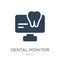 dental monitor icon in trendy design style. dental monitor icon isolated on white background. dental monitor vector icon simple