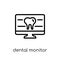 Dental Monitor icon. Trendy modern flat linear vector Dental Mon