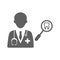 Dental, oral doctor Search gray icon