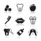 Dental and Orthodontics Flat Icons Set