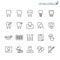 Dental outline icon set