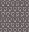 Dental pattern with white outline teeth on gray background