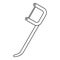 Dental pick icon, outline style