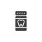 Dental pills bottle vector icon