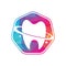 Dental planet vector logo design.