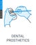 Dental prosthesis construction icon