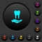 Dental provision dark push buttons with color icons
