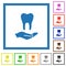 Dental provision flat framed icons