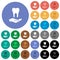 Dental provision round flat multi colored icons