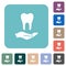 Dental provision rounded square flat icons