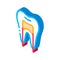 Dental X-ray Image Stomatology isometric icon vector illustration