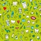 Dental seamless pattern, sketch for your design