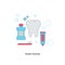 Dental services concept. Dental cleaning