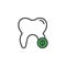 Dental shield filled outline icon