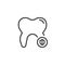 Dental shield line icon